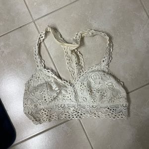 Aerie Size Small Cream Lace Bralette